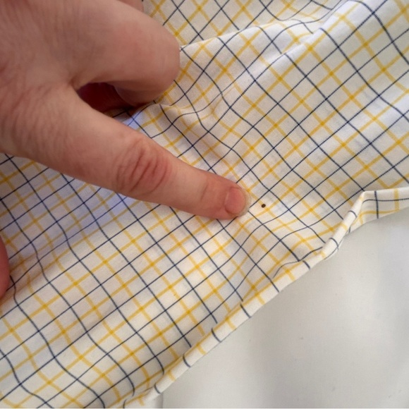 Polo Ralph Lauren Shirt Mens 16.5/42 Yellow Button Up French Cuff Preppy *FLAW - Picture 2 of 10
